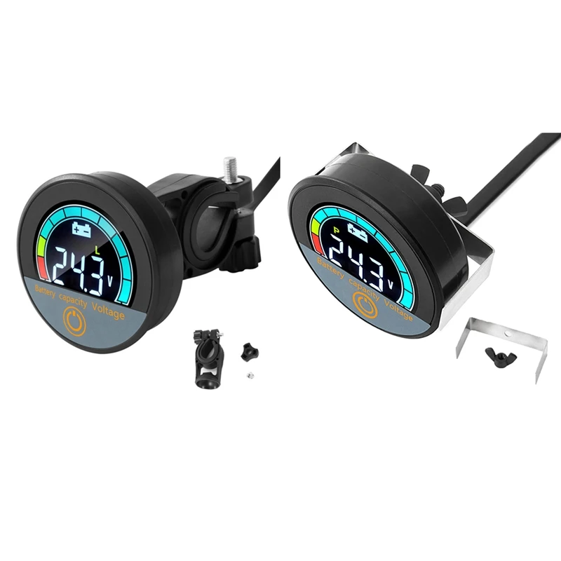 5918 DC8-100V цифровой круглый вольтметр водонепроницаемый монитор емкости