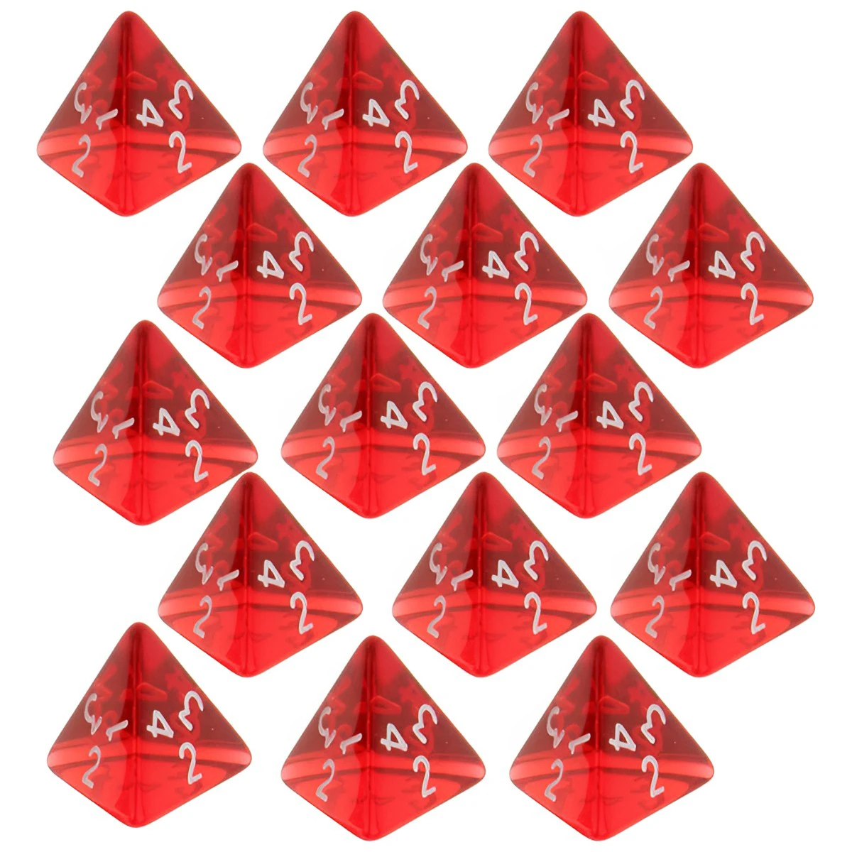 Набор многосторонних кубиков из 15 драгоценных камней, набор многогранных игральных костей D4 D & D TRPG, набор красных игральных костей для Кубк...