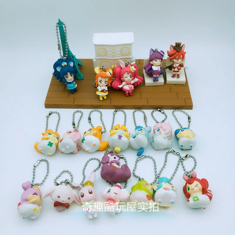 

Pretty Cure Anime Figures Cure Summer Coral Papaya Flamingo Lamer Precious Spicy Yum Key Chain Pendant Model Toy Gift