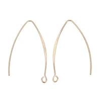 10pcs brass earring hooks with loop nickel free ear wire v shape earrings hook for jewelry making crafting