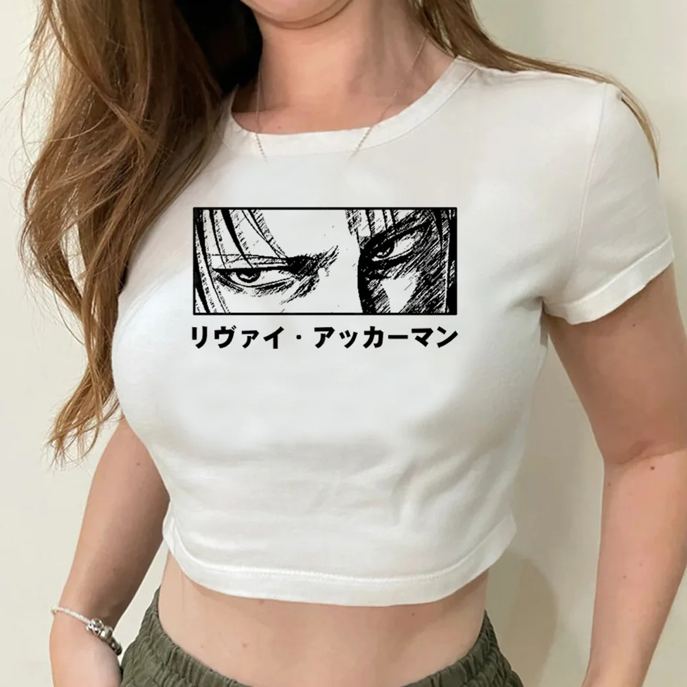 

Короткий топ для девушек с изображением атаки на Титанов cyber y2k, модная Готическая футболка в Корейском стиле