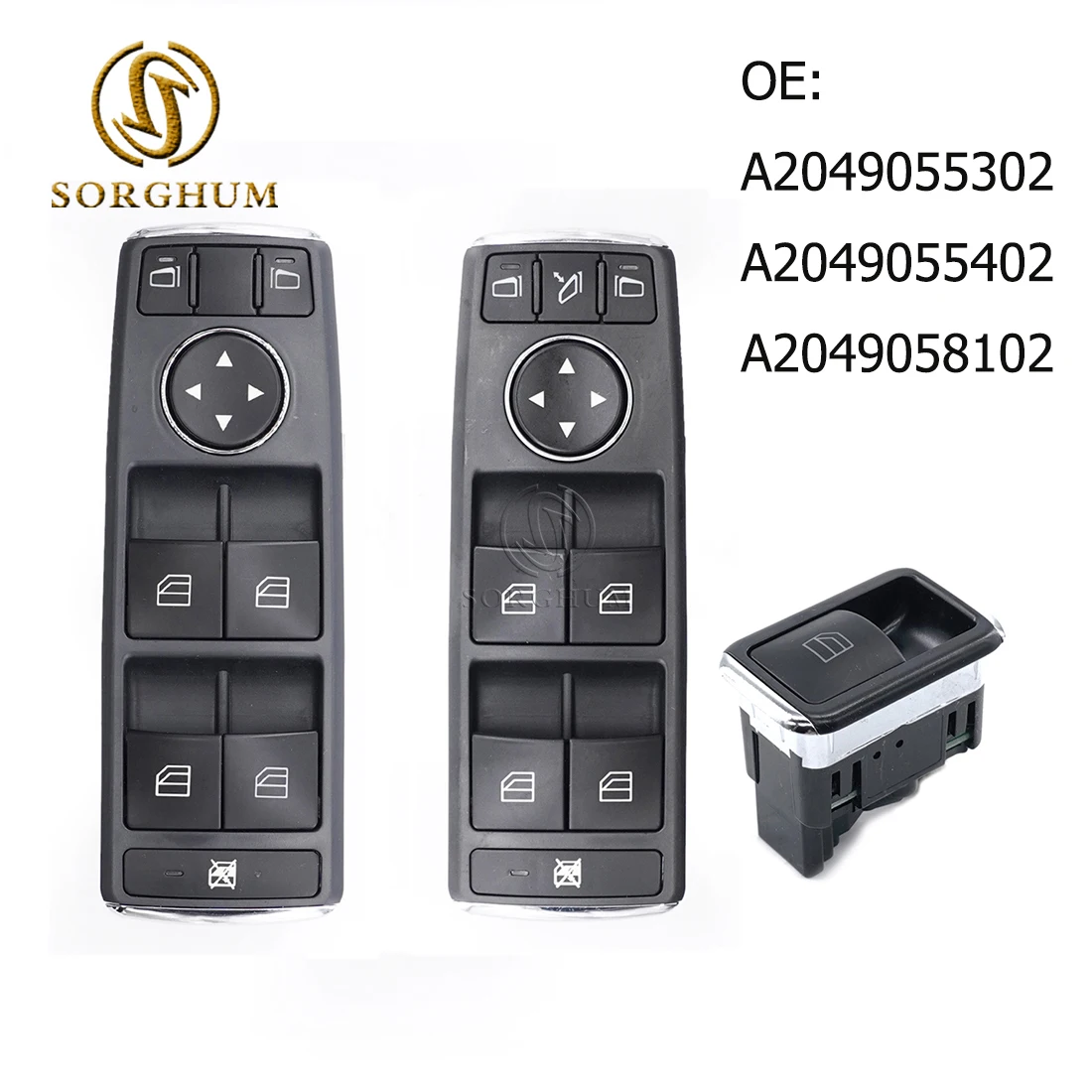 

SORGHUM For Mercedes W212 S212 C250 C300 C350 C63 E350 E550 E250 Power Master Window Control Switch A2049055302 A2049055402 Auto