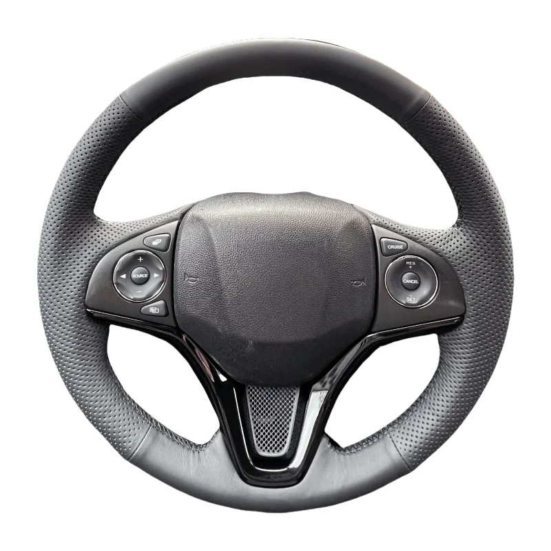 

Чехол на руль автомобиля из микрофибры для Honda Fit Jazz City 2014 2015 HRV HR-V 2016 Vezel, салон автомобиля, Стайлинг автомобиля