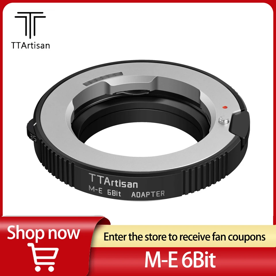 

TTArtisan M-E 6Bit Lens переходник для Leica M Mount Lens to Sony E Mount Mirrorless Camera Adapter кольцевой конвертер