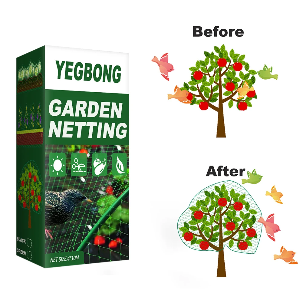 

Сетка для защиты от птиц, многоразовая защитная сетка для садовых культур, овощей, растений, 10 х4 м