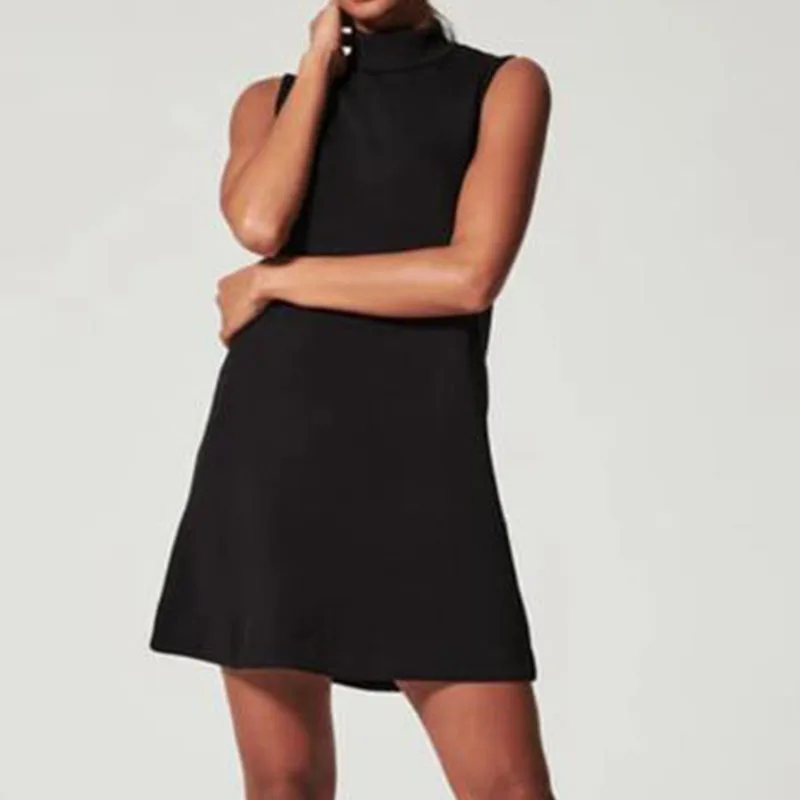 Рисунок 4 - Женское элегантное однотонное платье с круглым вырезом