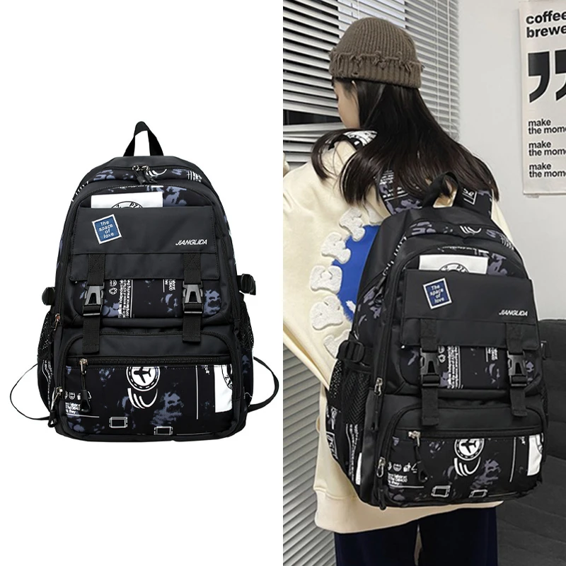 

New 16.5 Inch Laptop Bag Large Capacity Backpack for Teenager Student School Rusksack Casual Business Pack Women Handbag Clutch