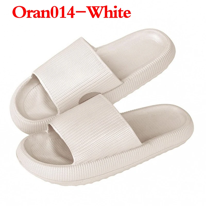 Couple Beach Flip-flop Women's Solid Casual Bathroom Slippers Men Breathable Shoes Square Thick EVA Soft Anti-slip Silent Slides