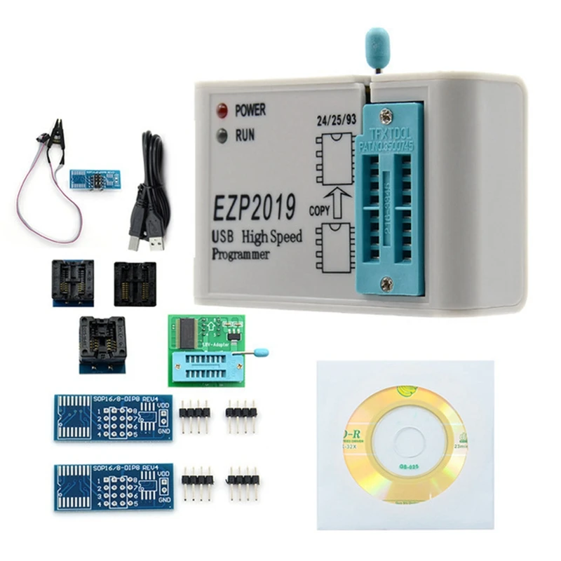 

USB-программатор EZP2019, высокоскоростной USB-программатор SPI с поддержкой 24 25 93 EEPROM 25 флэш-Bios, 25T80 сжигание