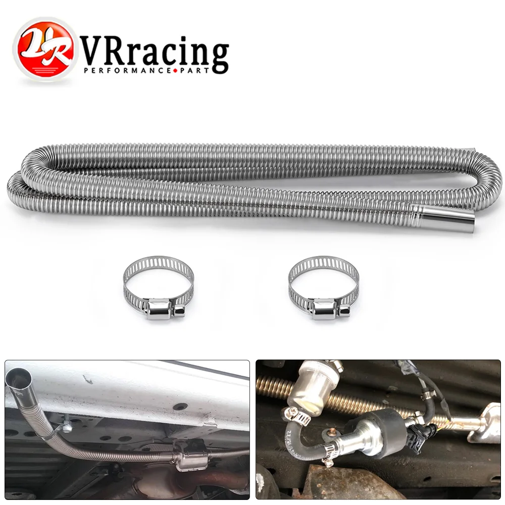 

200cm 78" Car Air Parking Heater Exhaust Pipe with 2 Clamps Fuel Tank Exhaust Pipe Hose Tube Stainless Steel For Diesel Heater