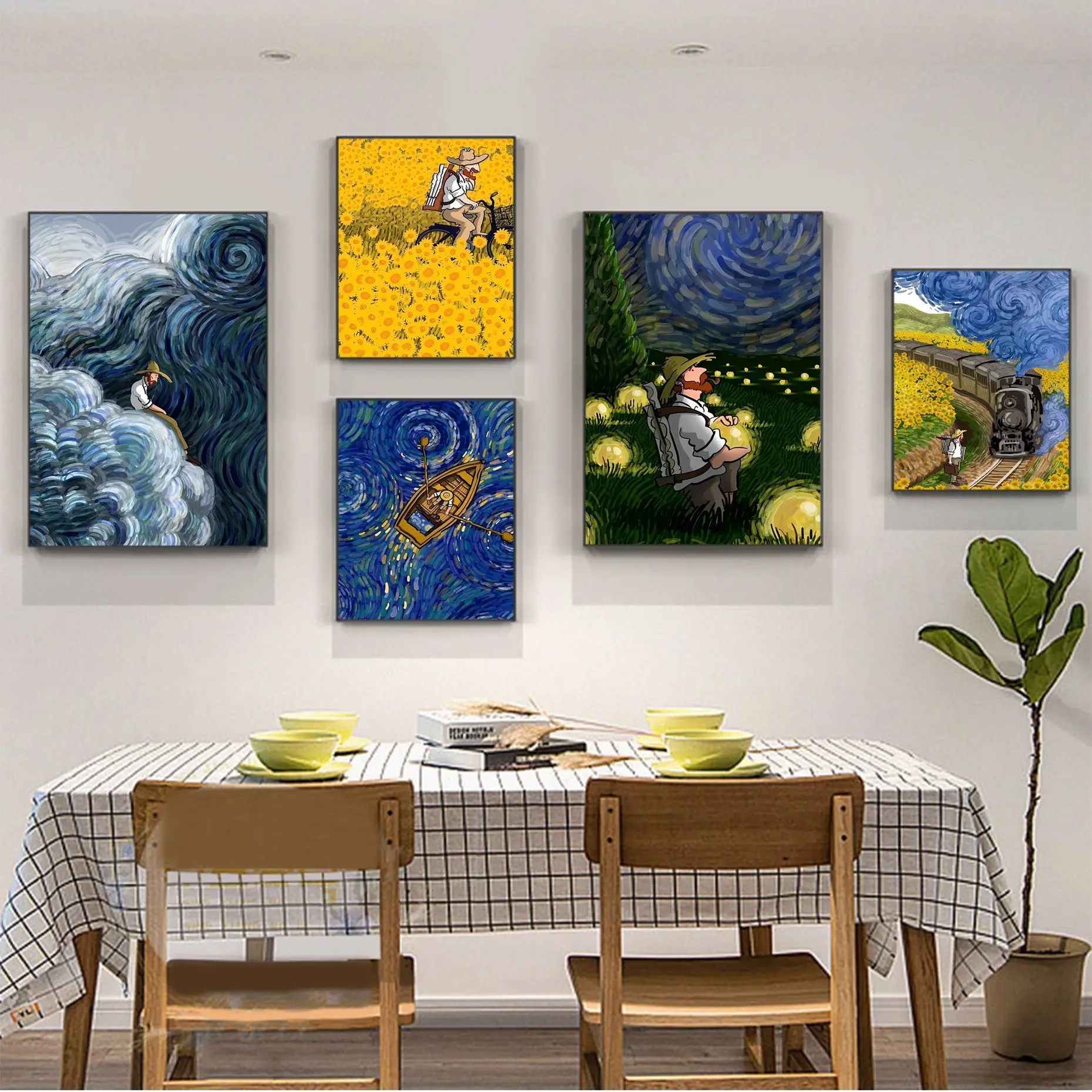 

Cartoon Van Gogh Movie Sticky Posters Whitepaper Prints Posters Artwork Home Decor