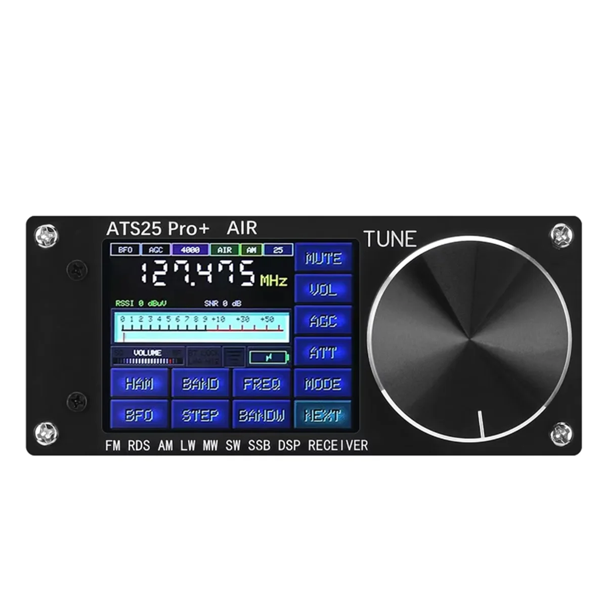 ATS25 Pro+ поддерживает Bluetooth Wi-Fi AIR Band FM SW SSB MW LW SDR приемник авиационного диапазона