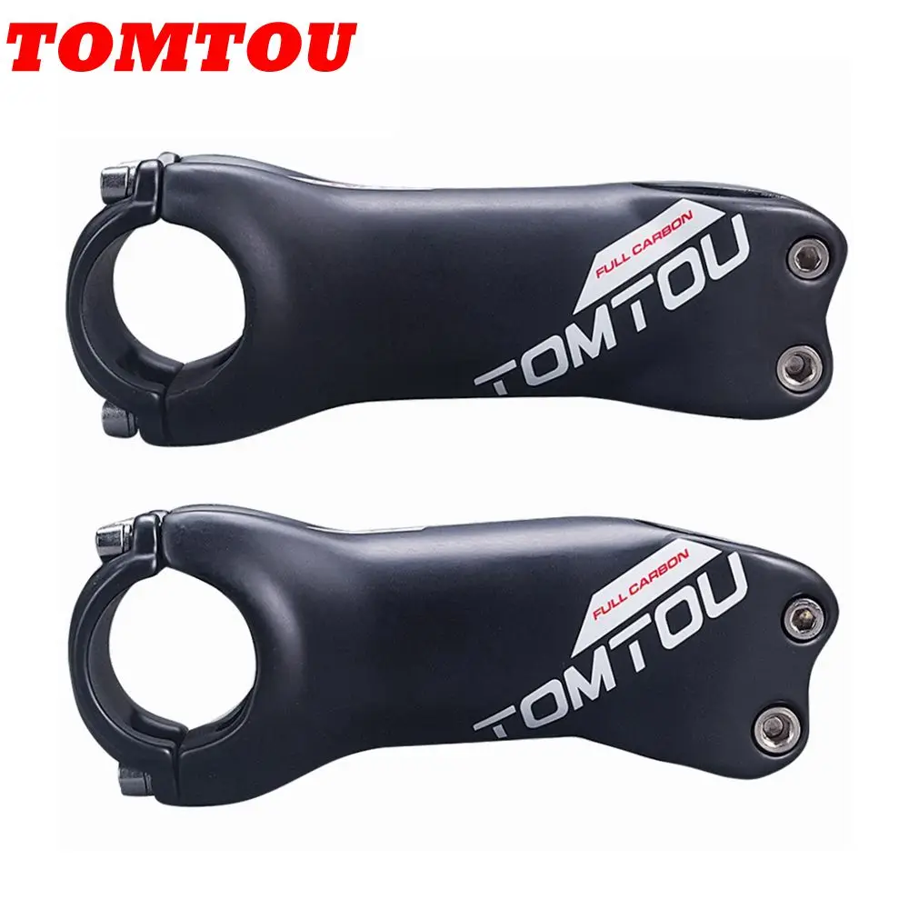 

TOMTOU Full Carbon Stem 28.6X31.8mm Bike Stem Road MTB Bicycle Stems Cycling Parts Angle 6/17 Degrees UD Matte White