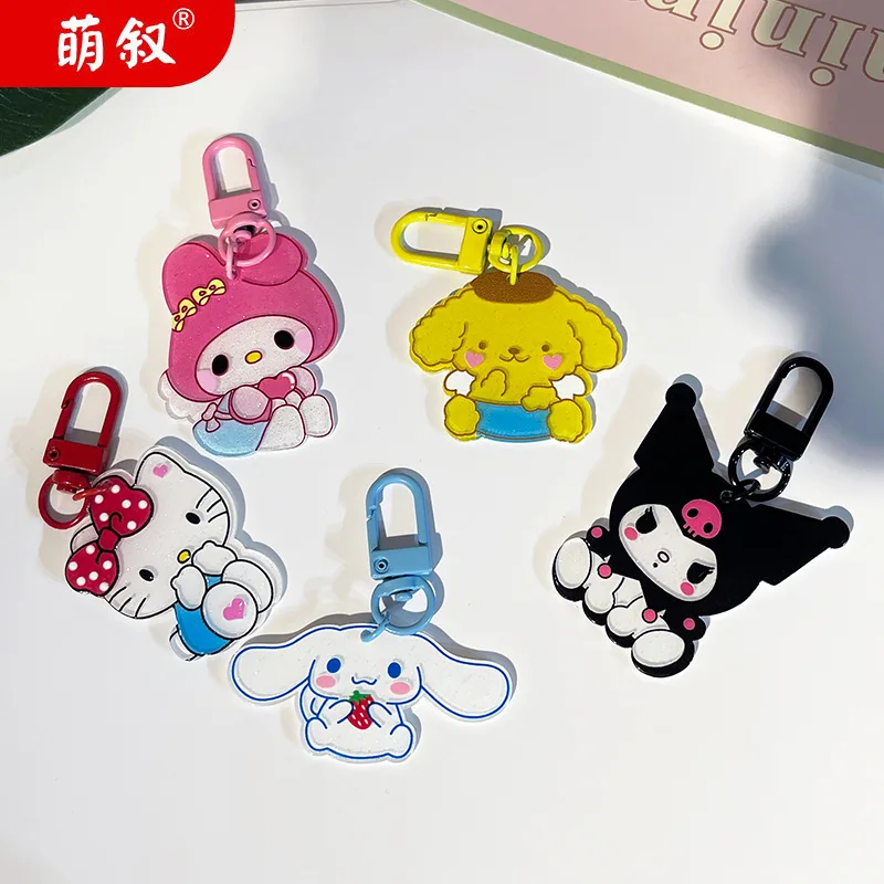 

Sanrios Hellokittys My Melody Kuromi Cinnamoroll помпон Пурины милые кавайные аниме мультфильм брелок сумка кулон Детский праздник подарок