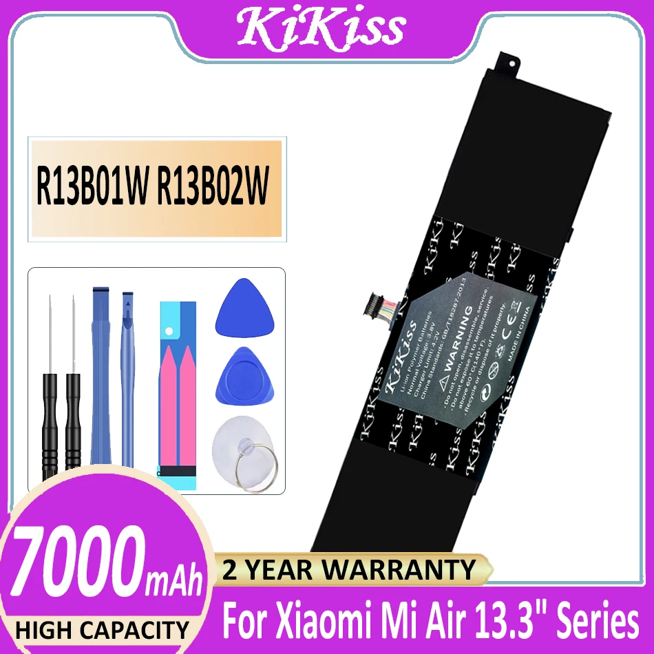 

Аккумулятор KiKiss R13B01W R13B02W для ноутбука Xiaomi Mi Air 13,3, 161301-01, 7000 мА · ч