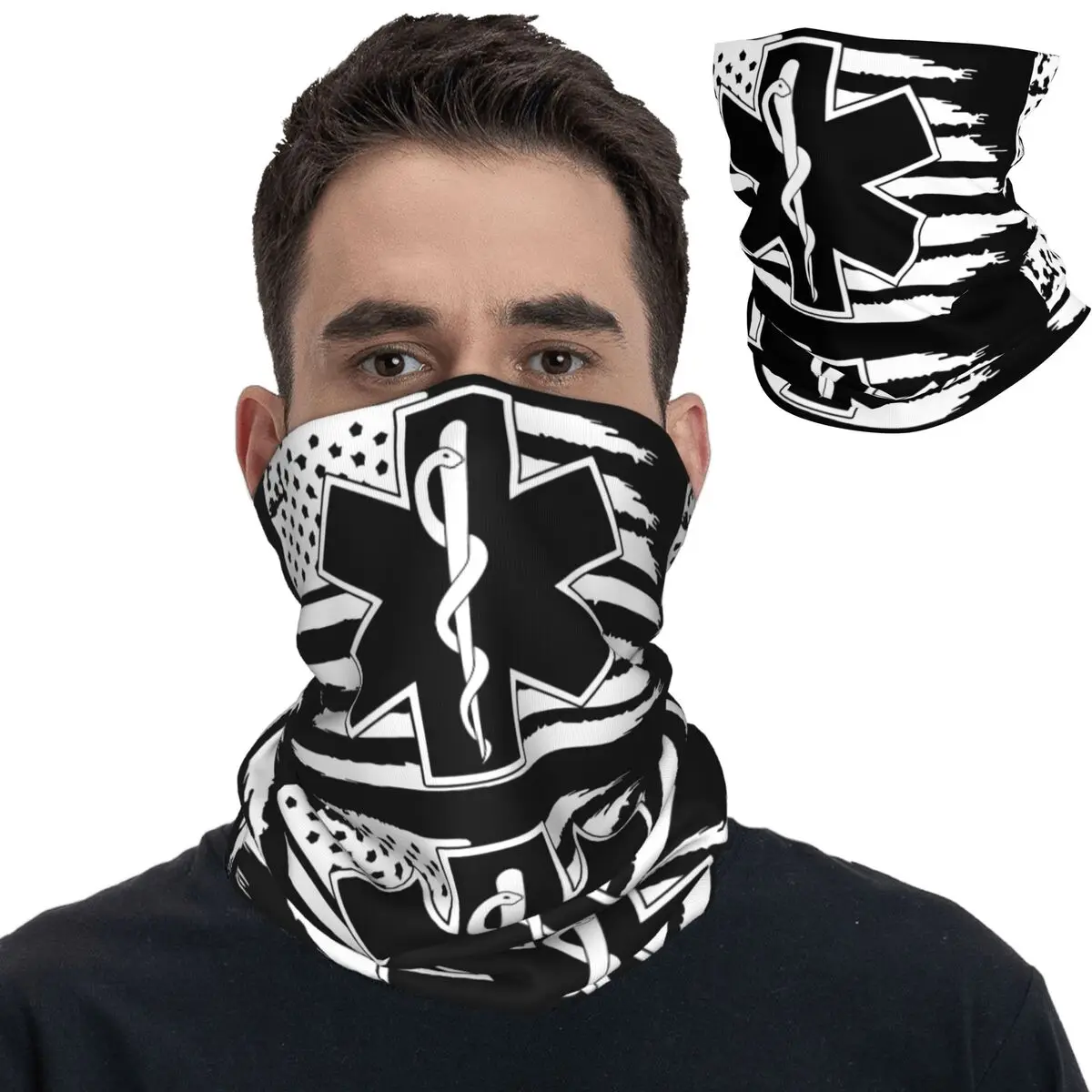 Фельдшер Звезда жизни бандана на шею с принтом Балаклавы маска для лица шарф
