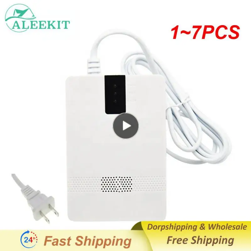 

1~7PCS Plug Smart Gas Leakage Sensor Combustible Methane Propane CH4 LPG Natural Gas Detector Alarm With Indication Light