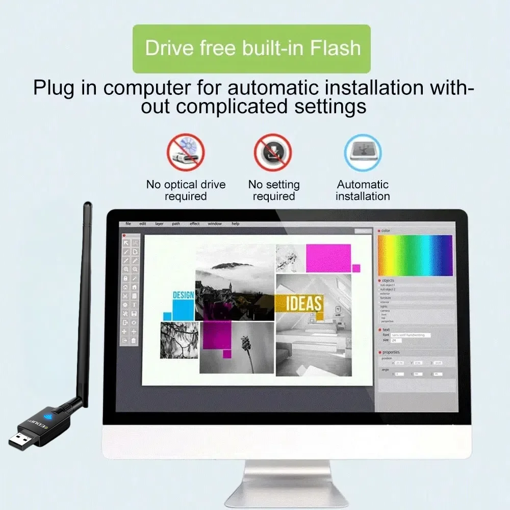 USB-адаптер Wi-Fi AX900, 900 Мбитс, 5,3 дюйма (art.: 3920c91c8dfa3) - 3920c91c8dfa3