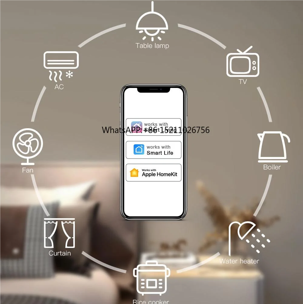 Новый 4-кнопочный смарт-переключатель с ЖК-дисплеем для умного дома сеткой Wi-Fi
