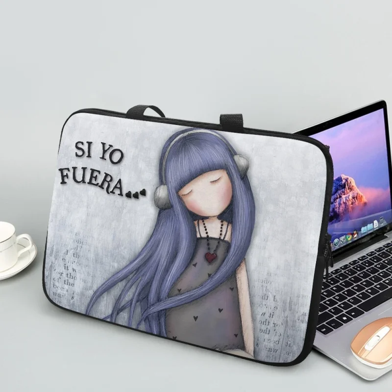 

Santoro Gorjuss Print Laptop Bag For HP Dell Asus Apple Universal Travel Handbag For 10.12.13.15.17Inch Cartoon Computer Case