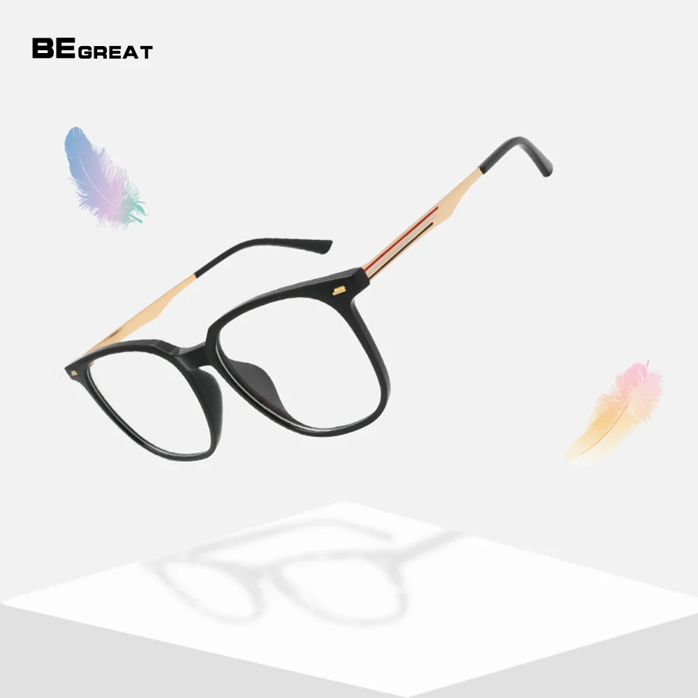 

BEGREAT очки High-end Simple Glasses Frame Men Women Square Parallel Bars Lunette De Vue Homme очеи имиджевые окуляри жіночі