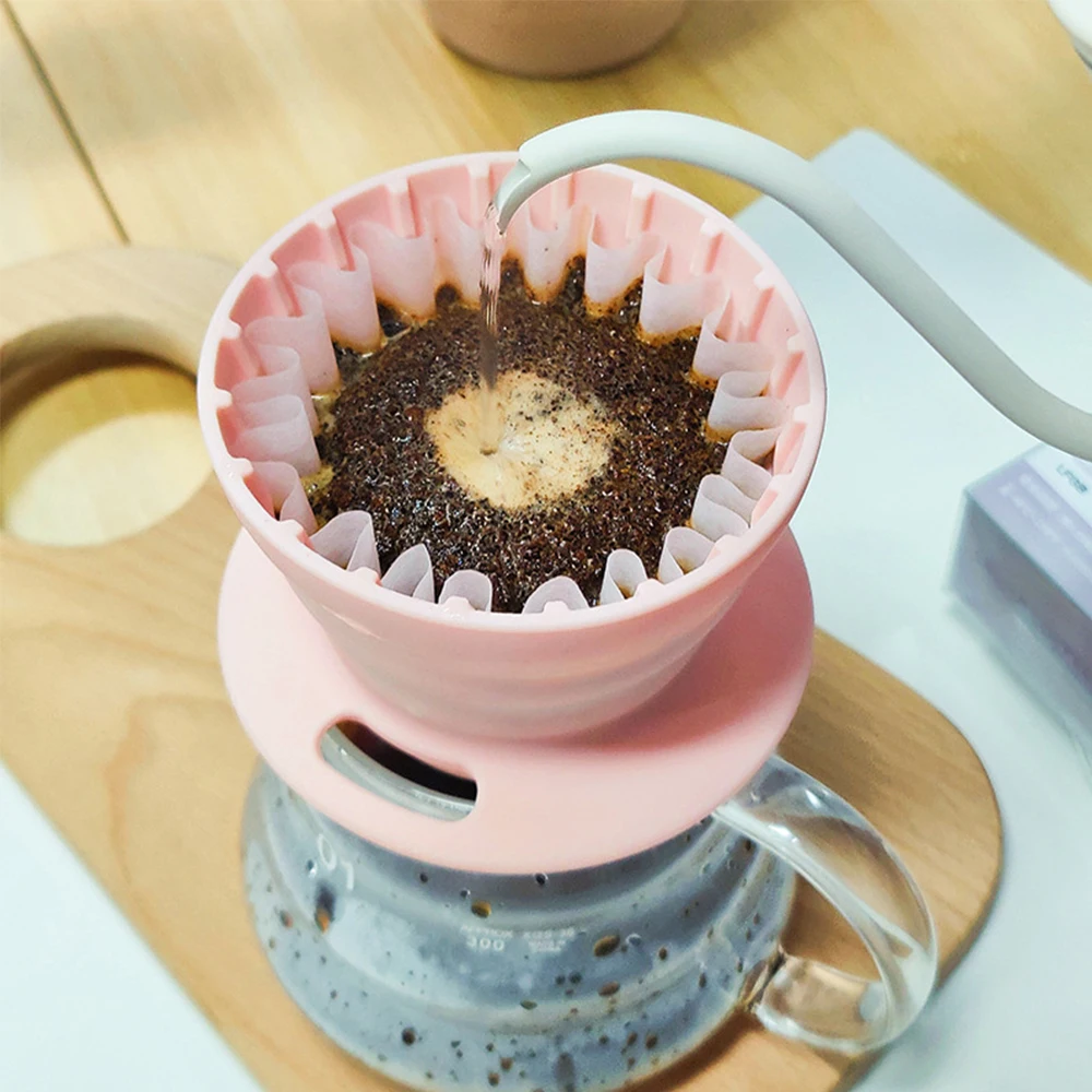 Складной многоразовый силиконовый кофейный капельный фильтр конус чашка для
