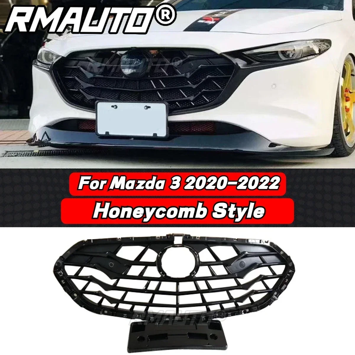 Решетка для переднего бампера Mazda 3 Axela 2020-2022 JDM Style Racing решетка комплект