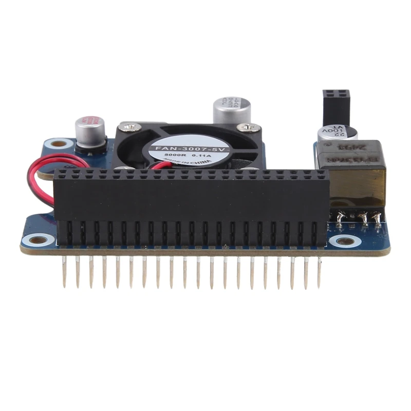 Плата расширения для Raspberry Pi 5 Poe HAT 802.3Af/At черная печатная плата + металл