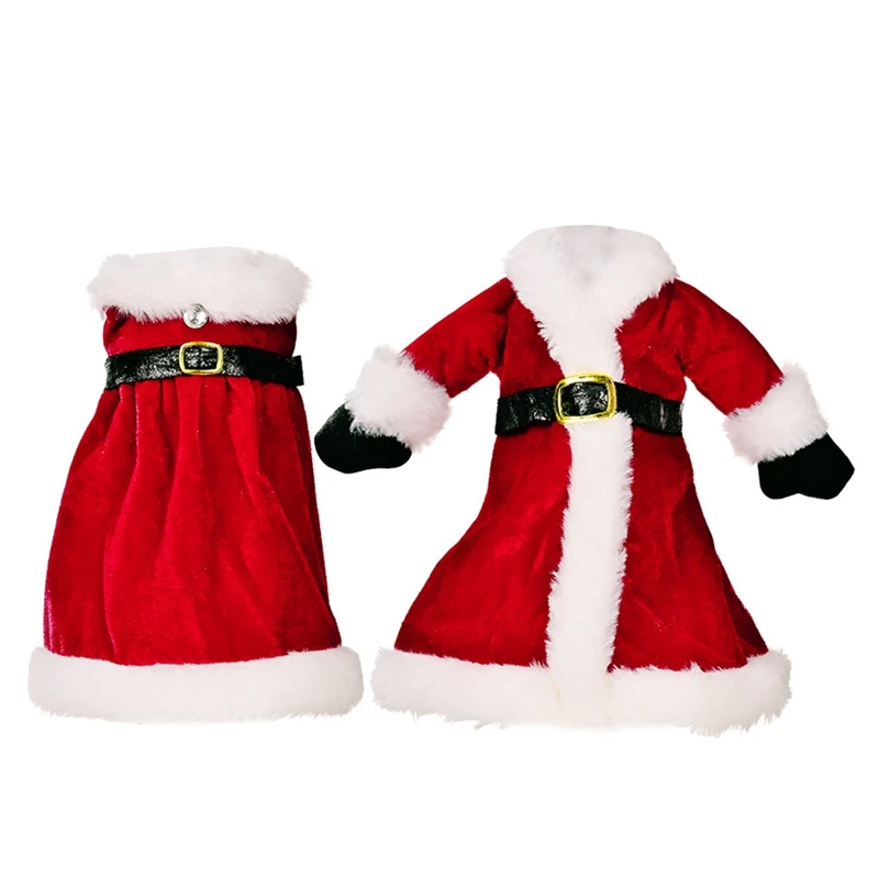 Promotion! Christmas Wine Bottle Cover Reusable Sweaters Dress For Holiday Party Xmas Table Home Decoration |