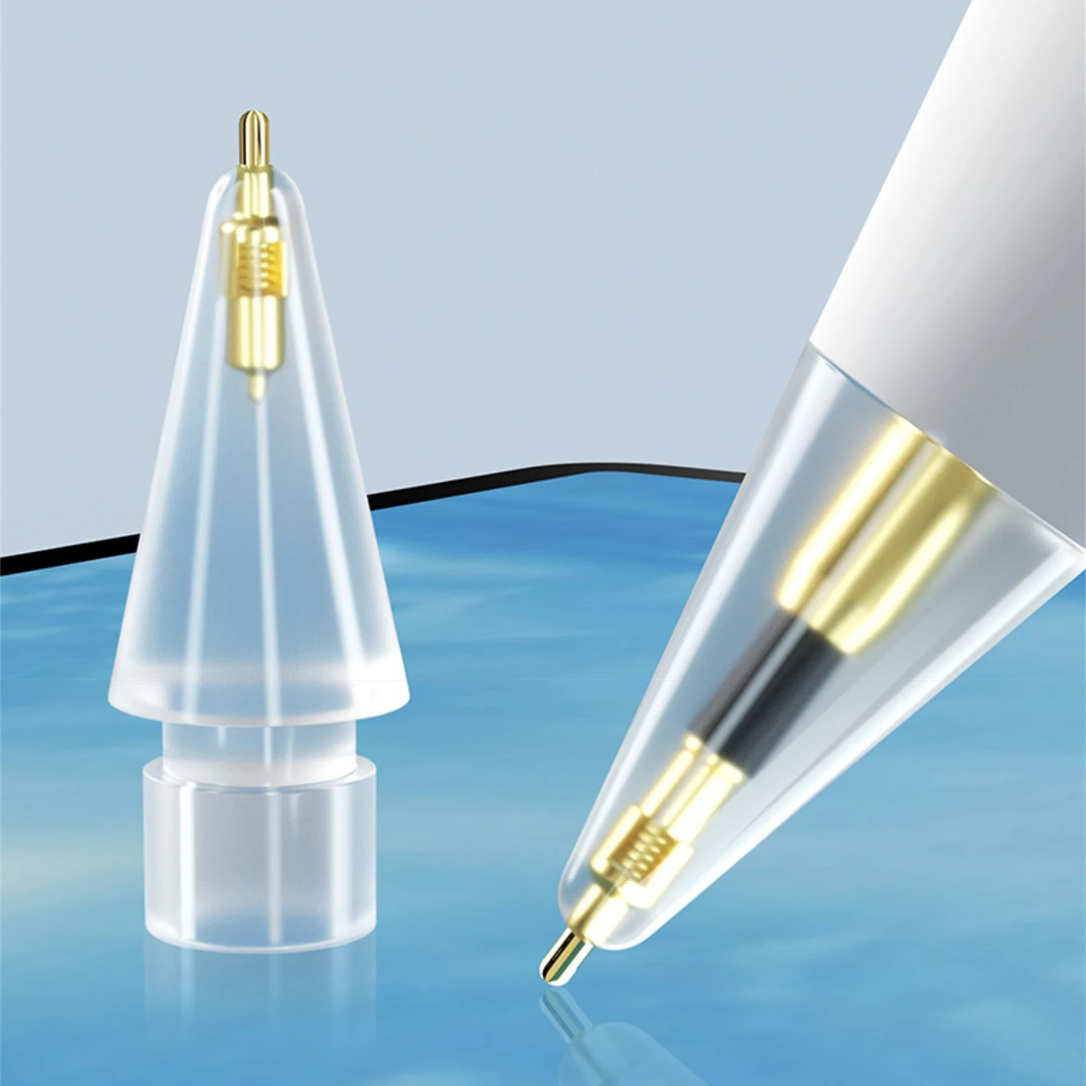 

Запасные наконечники для Apple Pencil 1-го 2-го поколения, совместимые с карандашом iPad Pro, прозрачный наконечник iPencil 3,0 5,0 7,0, наконечники стилуса