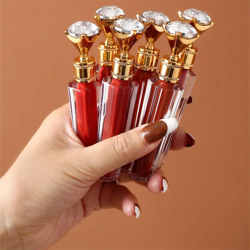 

Retro diamond velvet lip glaze white non-stick cup lasting moisturizing matte lipstick make up Liquid Lipsticks