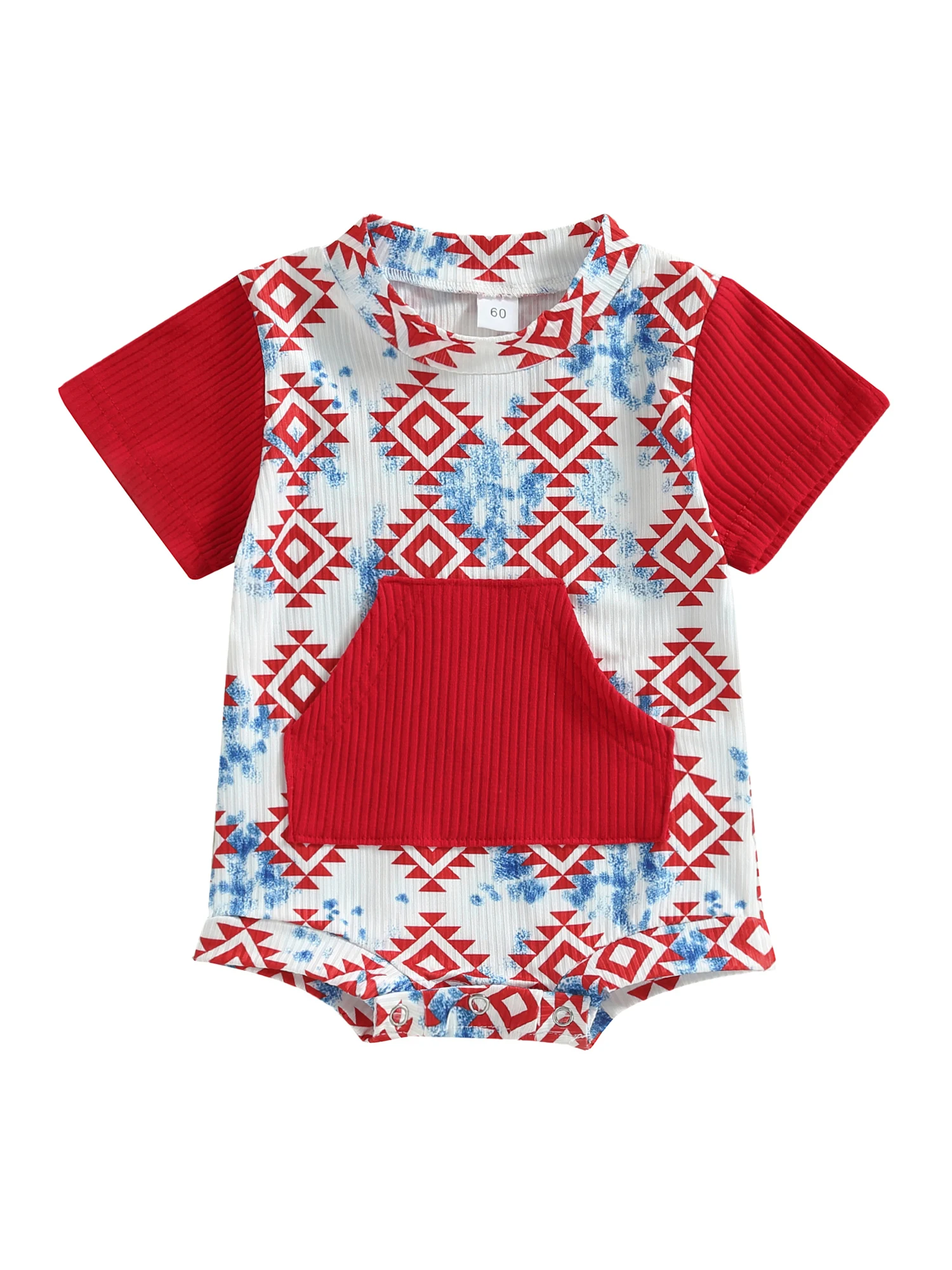 

4th Of July Baby Outfits Summer Romper Casual Cell Print Short Sleeve Kids Jumpsuit Fourth Of July Boy Girl Clothes