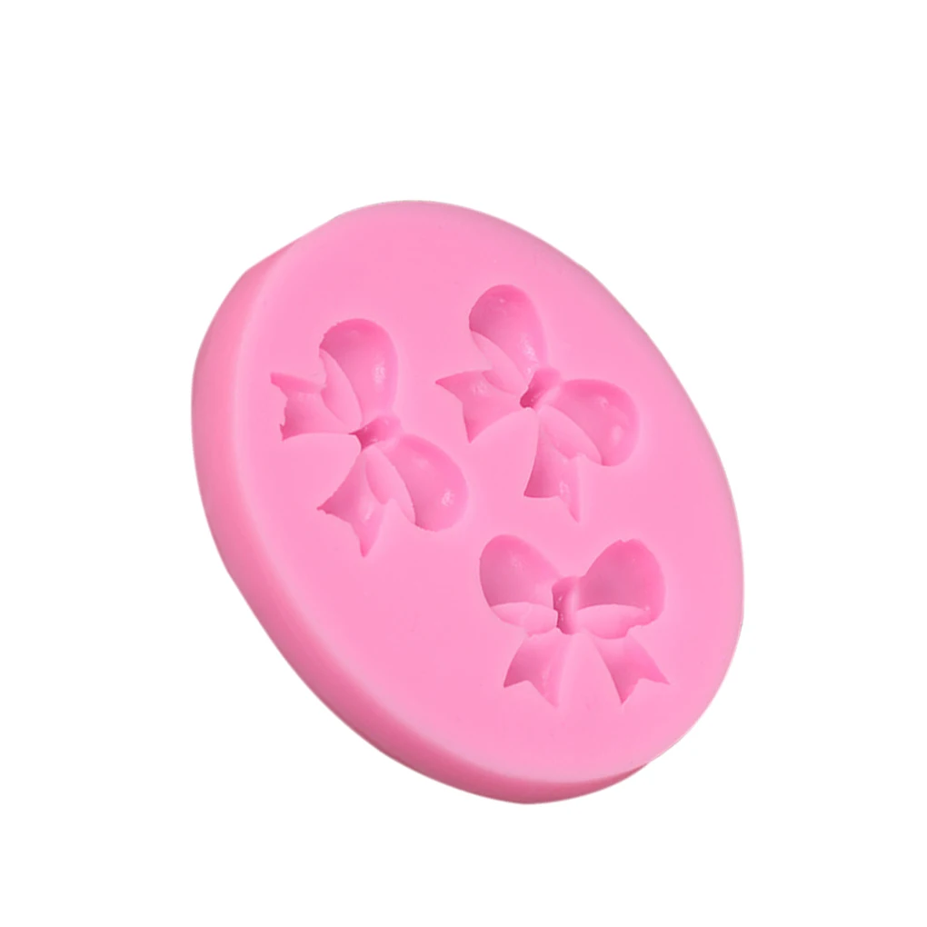 

HOT Bowknot Cake Mould Silicone Bowknot Shaped Chocolate Moulds DIY Pastry Mold Home Bakery Baking Tool Random Color