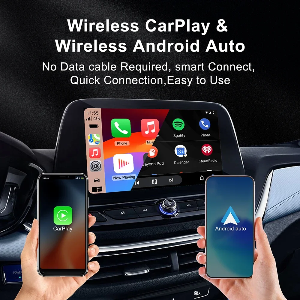 Фото 2 в 1 проводной к беспроводному Carplay и Android автомобильный мини-адаптер AI Box Plug and Play Dongle быстрое подключение st Connect №5