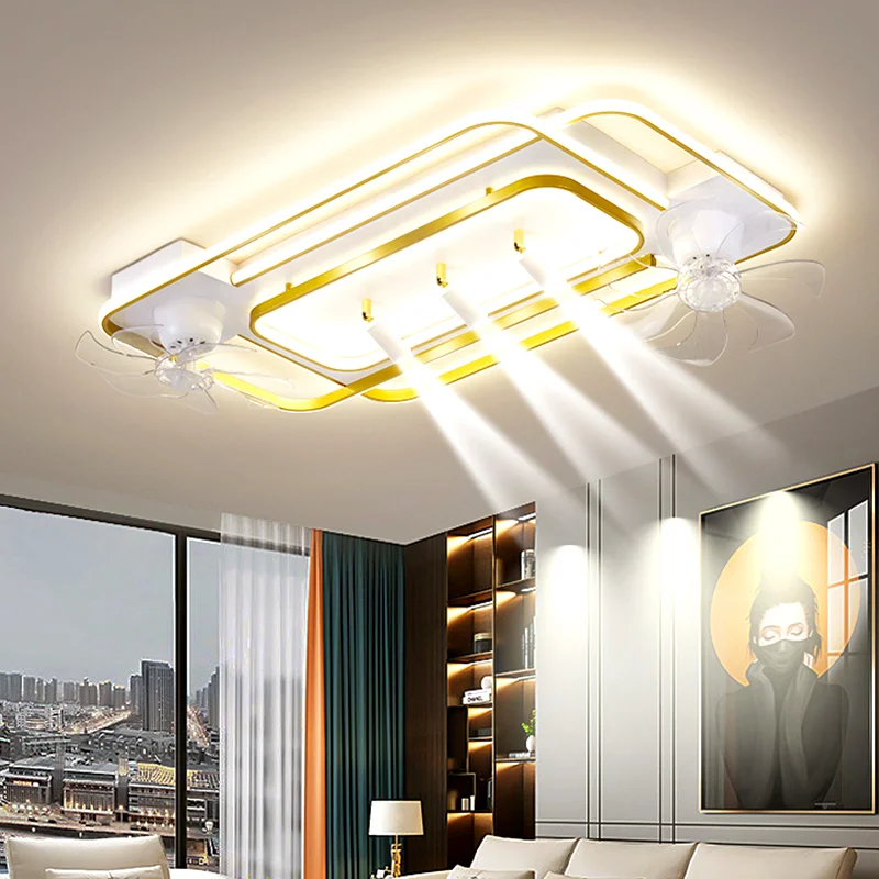 

Chandelier Lights Living room decoration bedroom decor led Ceiling fan with Lamps remote control dining indoor lighting