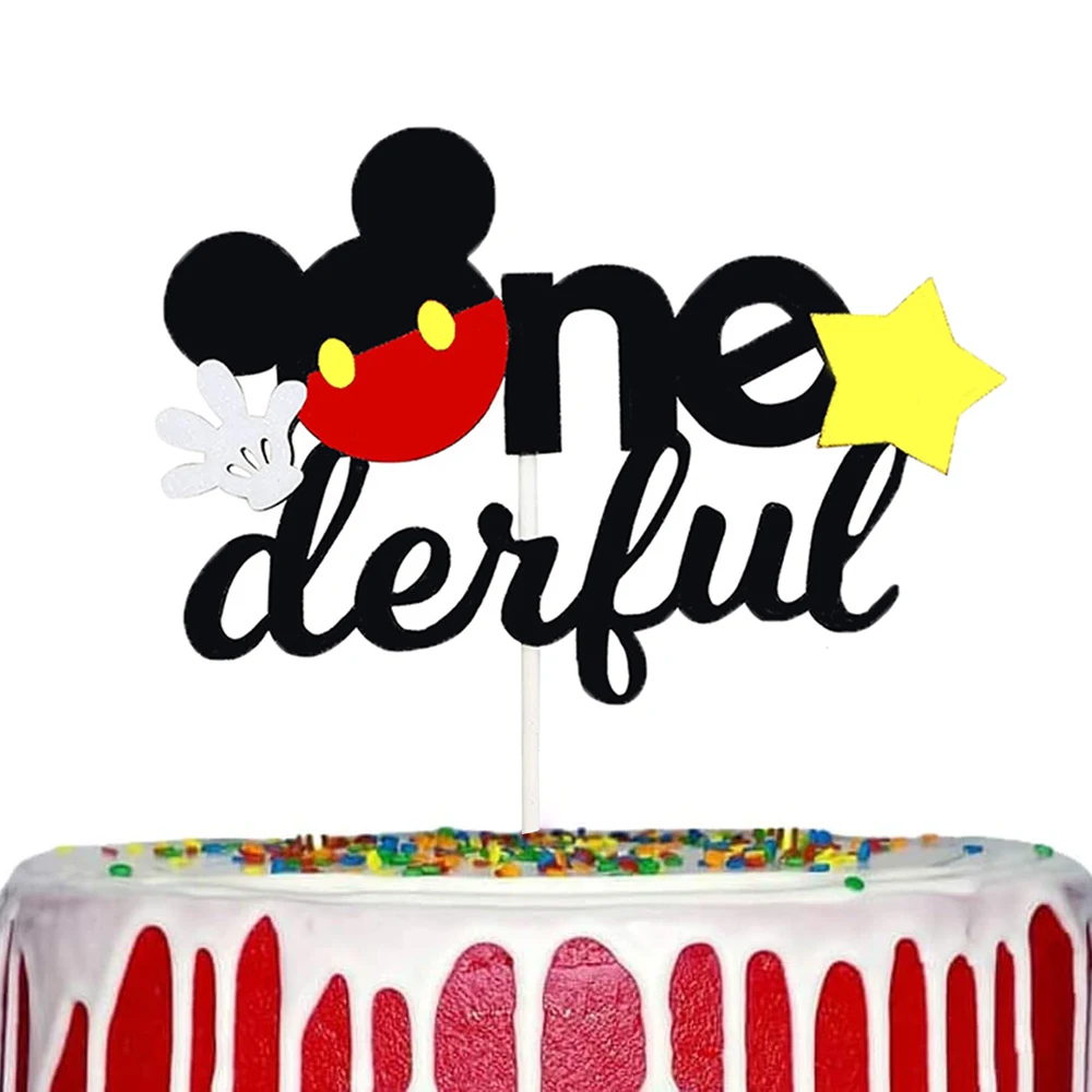 

Mickey Mouse Cake Toppers Birthday Cake Topper Decorating Picks Kids Wedding Party Decorations Baby Shower Favors