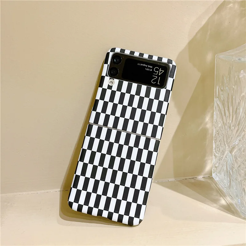 

Fashion Korean Piano Key Mosaic Phone Case for Samsung Galaxy Z Flip 3 5G PC Back Cover for ZFlip3 Protective Hard Case Shell
