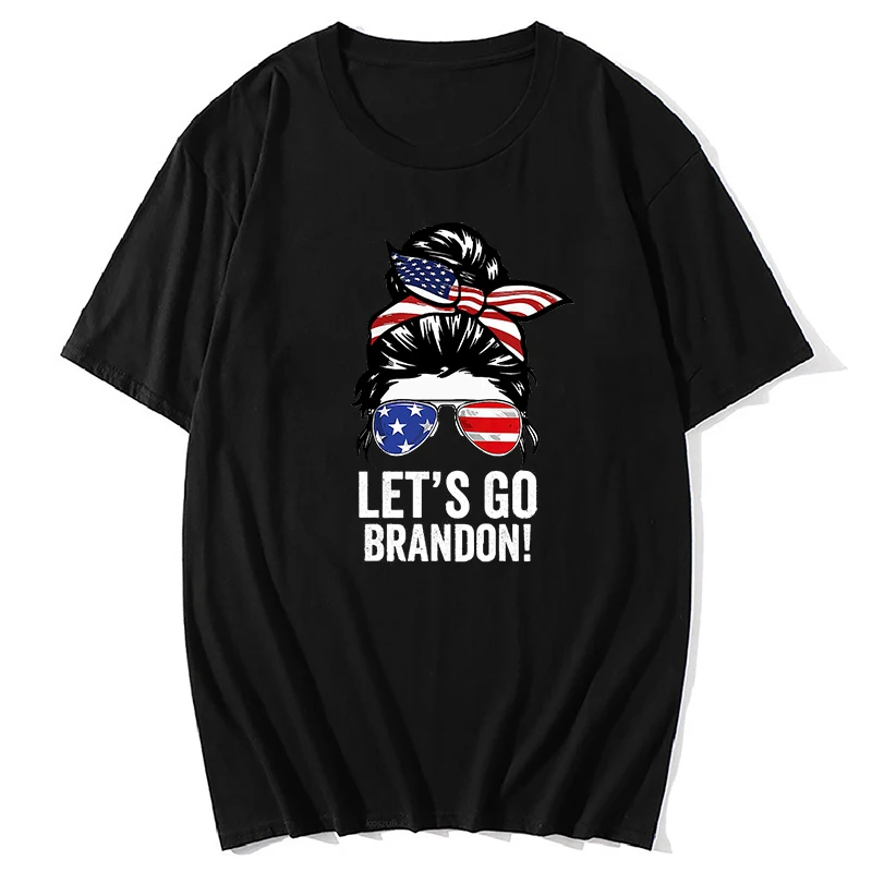 

Lets Go Brandon T-Shirt Cotton Letter Printed Casual Black 6 Colors Men Summer Tshirt Europe Size Short Sleeve Tops Dropshopping