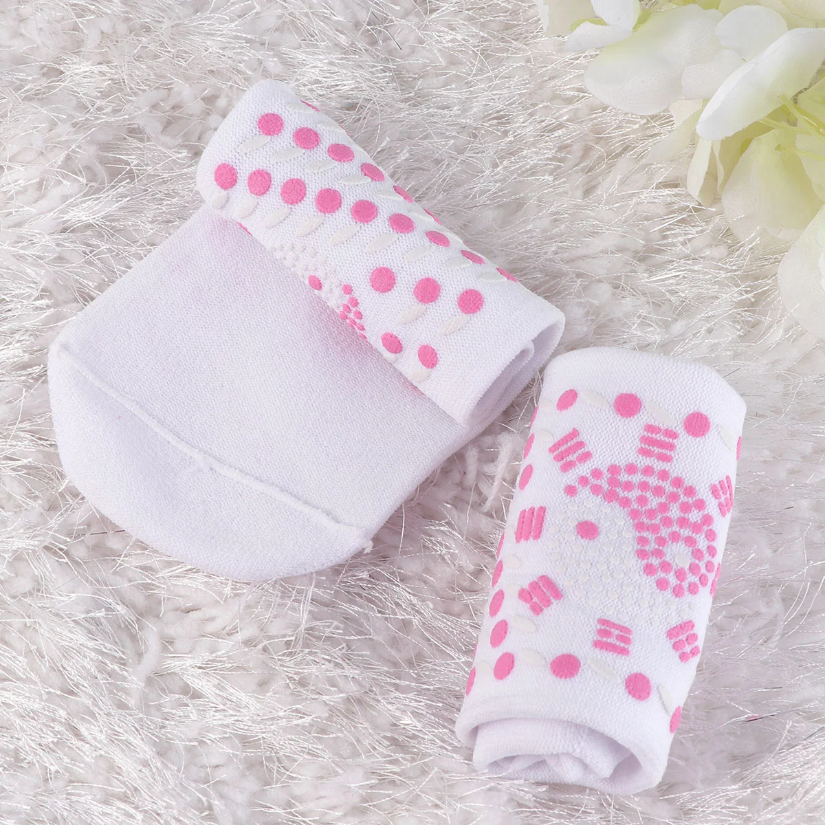 Носки с подогревом тапочки терапия здоровье магнитная сила дом белый мужчина