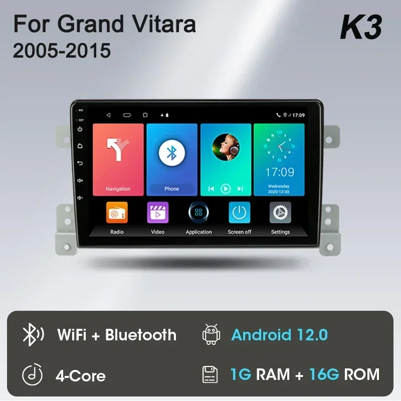 

Srnubi Android 13 Carplay Автомобильный радиоприемник для Suzuki Grand Vitara 3 2005-2015 Мультимедийный плеер 2 Din-навигация GPS IPS Стерео DVD