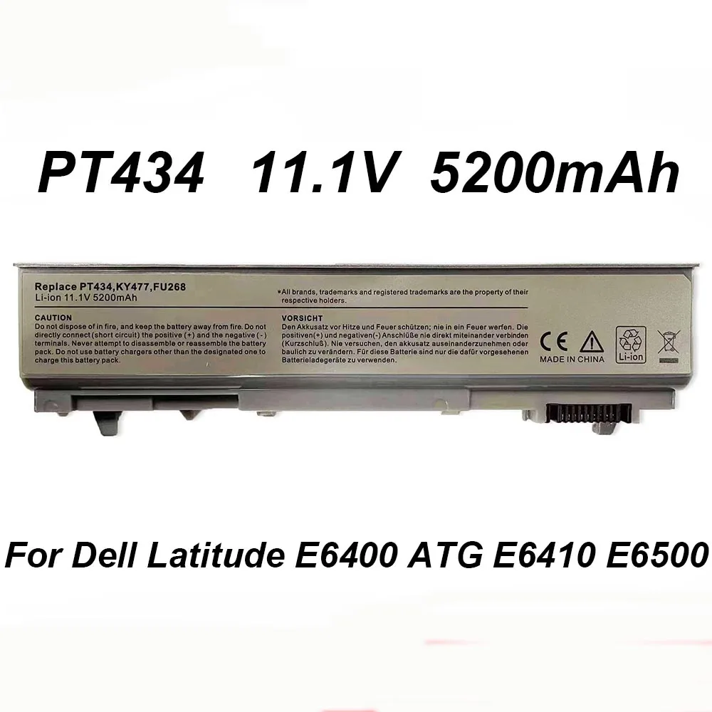 Аккумулятор для ноутбука Dell Latitude E6400 E6410 E6500 E6510 Precision M2400 M4400 M4500 Series PT434 KY477 11 1 В 5200