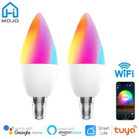 himojo smart bulb colorful wifi dimmable rgb music mode voice control e14 led light work with alexa google home