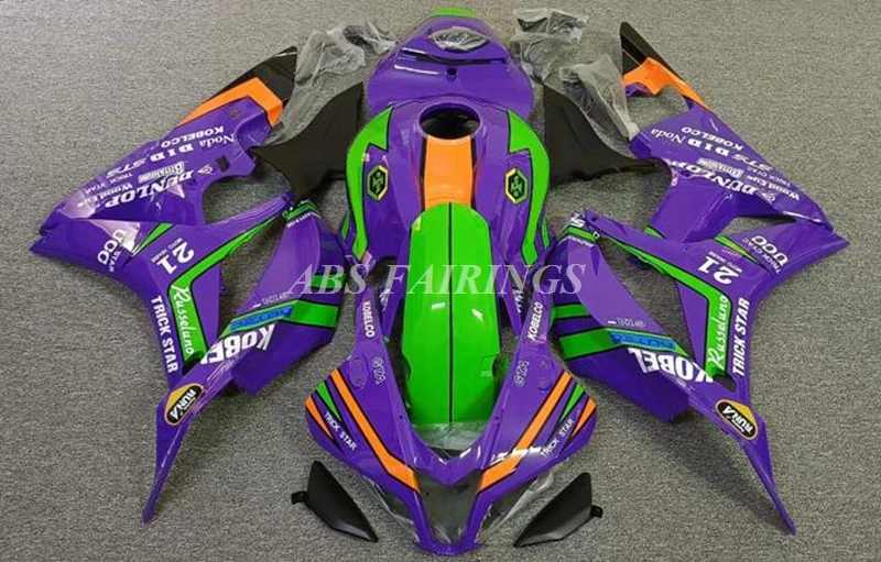 

4Gifts New ABS Motorcycle Fairings Kits Fit For HONDA CBR600RR F5 2007 2008 07 08 Bodywork Set Purple Green