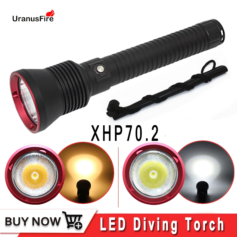 

Powerful XHP70.2 led scuba diving flashlight underwater torch 26650 waterproof CR xhp70 flash light lantern Lamp 4200 lumens