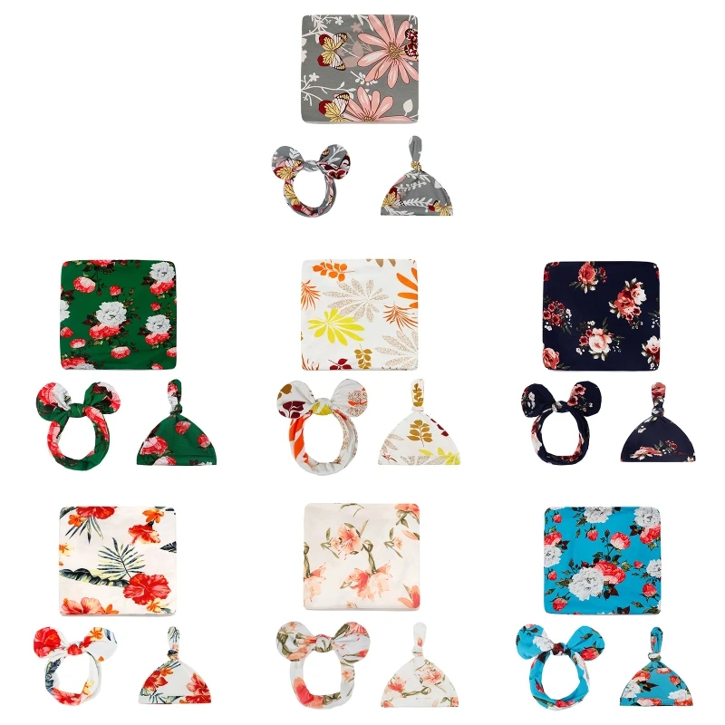 

3 шт., пеленальная повязка на голову для новорожденных