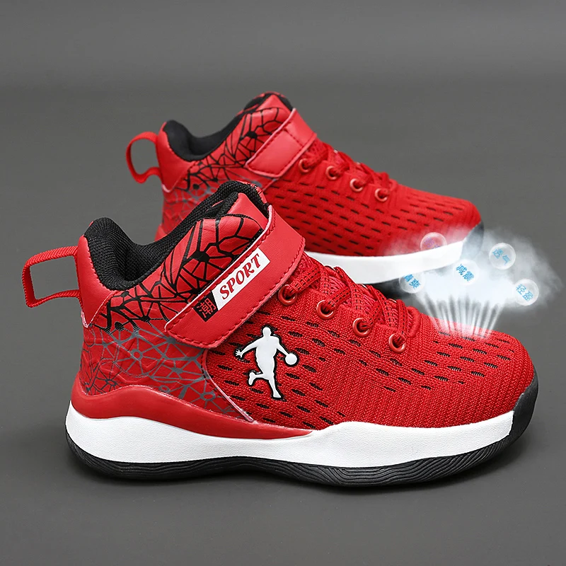2022 New Big Children Mesh Platform Sports Running Shoes Basketball Sneakers Tennis Breathable Sneakers for Boys Girls Children
