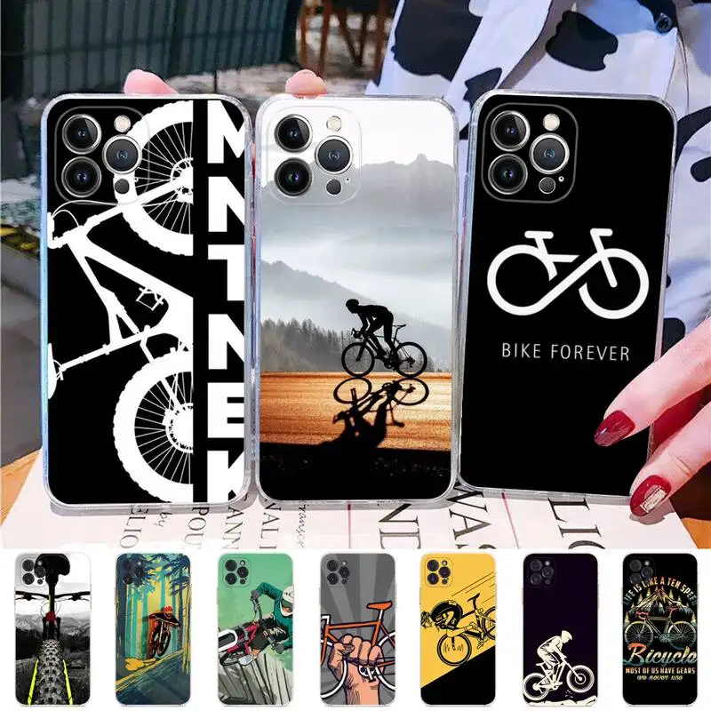 

Bike Cycling Art Phone Case Silicone Soft for iphone 14 13 12 11 Pro Mini XS MAX 8 7 6 Plus X XS XR Cover