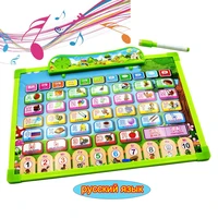 russian learning machine sound poster tablet drawing board painting pictures electronic phonetic baby alphabet music toy gift