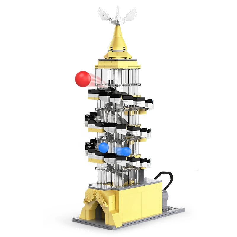 

K96130 Infinite Sliding Ball Tower Electric Loop Trackball Building Blocks Moc Bricks Pipeline Sets Gift Toys For Children Kids