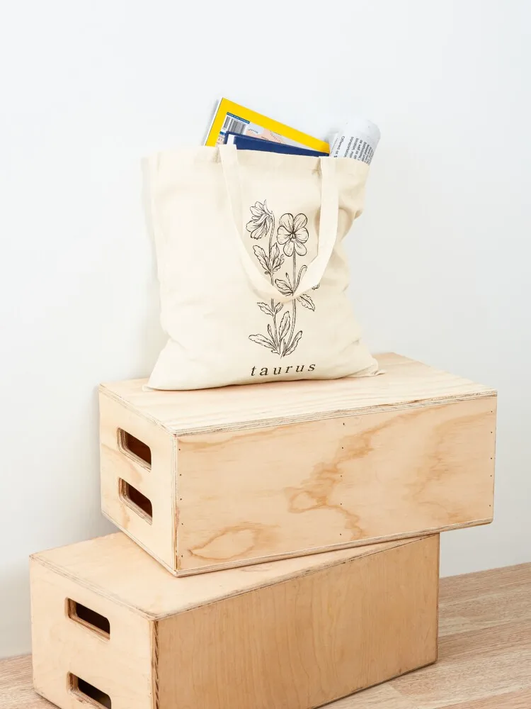 Сумка-тоут с ботаническим знаком Зодиака телец сумки на заказ сумка для покупок